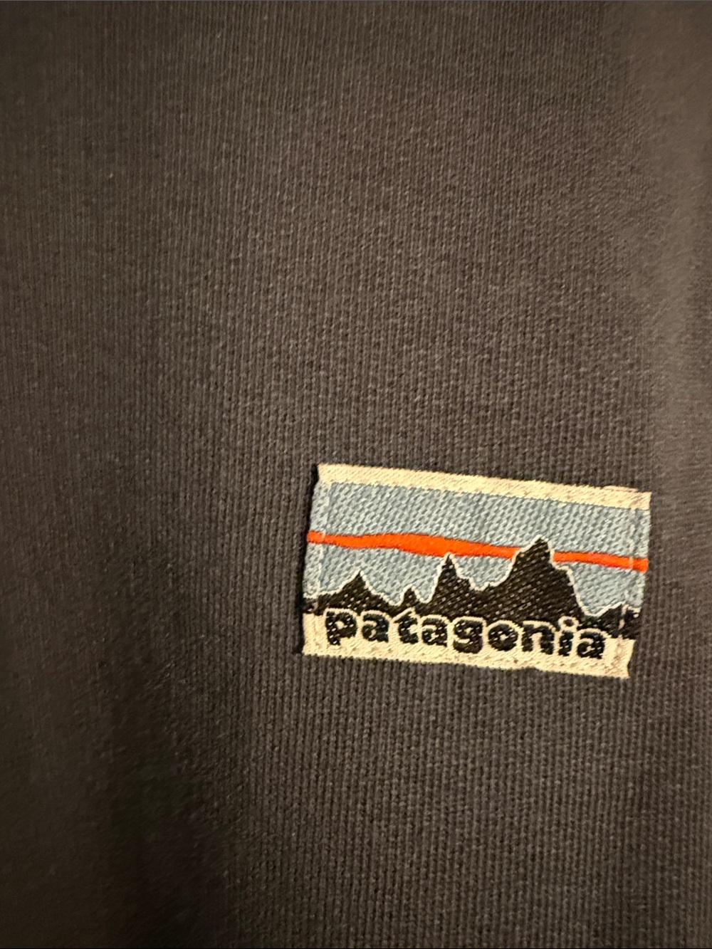 Patagonia Slate Gray/ Blue Crewneck Sweatshirt with Small Logo - Picture 2 of 4
